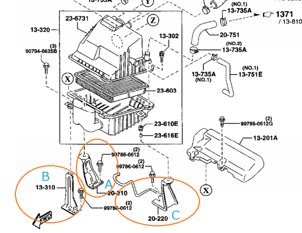 エアークリーナーステー FD3S用 – RECHARGE R&D